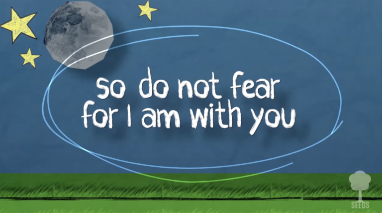 Do Not Fear video slide with moon and stars